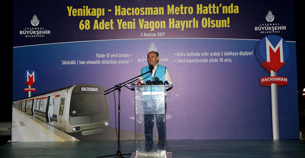 Hacıosman-Yenikapı metro hattında kullanılacak 68 adet vagon yerleştirildi!