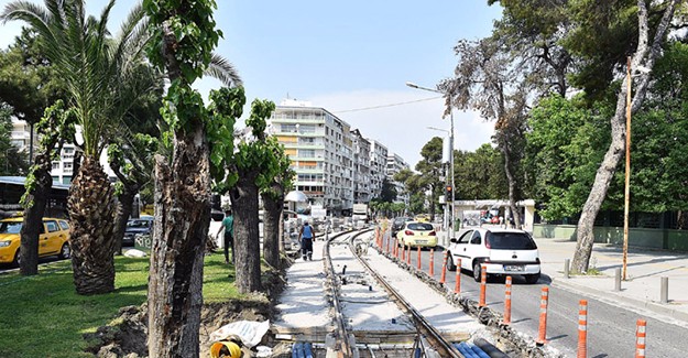 İzmir Konak Tramvayı'nda Montrö Meydanı ile Çankaya arasında çalışmalar başlıyor!