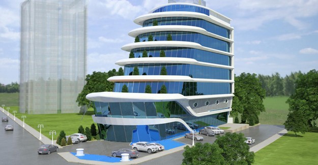 Lüks bir yatı andıran mimariye sahip ofis projesi; Royal Marin Business Center