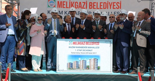 Kayseri Melikgazi Kazım Karabekir'de 392 konutun temeli atıldı!