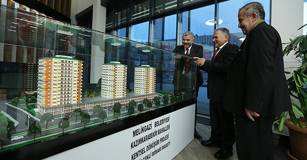 Başkan Çelik Melikgazi Kazım Karabekir kentsel dönüşüm projesini inceledi!