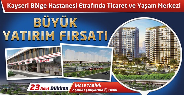 Kayseri Belediyesi 23 adet iş yerini ihale ile satışa çıkarıyor!