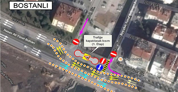 İzmir Halkapınar ve Bostanlı Deresi çevresinde yeni trafik düzeni!