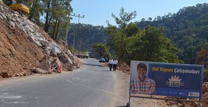 Antalya'da toprak kayması yaşanan yollara istinat duvarı!