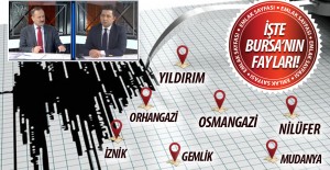 Bursa'nın deprem haritası açıklandı! İşte Bursa'nın fay hatları...