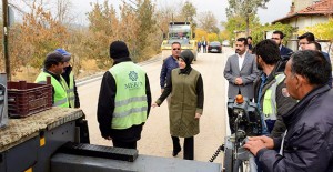 Meram Belediye Başkanı Fatma Toru, asfalt çalışmalarını denetledi!