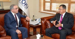 Kazakistan Cumhuriyeti Ankara Büyükelçisi, TOKİ Başkanı’nı ziyaret etti